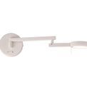 Blyss Switched Adjustable Swing Arm Wall Lamp / Reader, 1 x 8W LED, 3000K, Sand White, additional 7