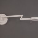 Blyss Switched Adjustable Swing Arm Wall Lamp / Reader, 1 x 8W LED, 3000K, Sand White, additional 4