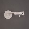 Blyss Switched Adjustable Swing Arm Wall Lamp / Reader, 1 x 8W LED, 3000K, Sand White, additional 6