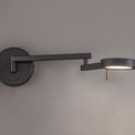 Blyss Switched Adjustable Swing Arm LED Wall Lamp / Reader in Sand Black additional 3