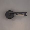 Blyss Switched Adjustable Swing Arm LED Wall Lamp / Reader in Sand Black additional 5
