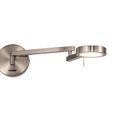 Blyss Switched Adjustable Swing Arm Wall Lamp / Reader, 1 x 8W LED, 3000K, Satin Nickel, additional 12