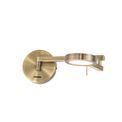 Blyss Switched Adjustable Swing Arm Wall Lamp / Reader 1 x 8W LED 3000K with Antique Brass Finish additional 10