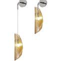 Wren Wall Light, 1 x G9, Polished Chrome/Amber Glass additional 5