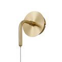 Tianna Wall Light, 1 x G9, Brass/Polished Chrome &amp; Cognac Glass additional 8
