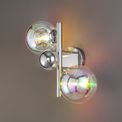 Rylee Wall Lamp, 2 x G9, Polished Chrome/Iridescent Glass additional 1