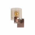 Brita Single Switched Wall Lamp, 1 Light, E27, Mocha/Amber Glass additional 4