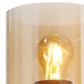 Brita Single Switched Wall Lamp, 1 Light, E27, Mocha/Amber Glass additional 5