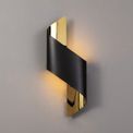 Kiara Wall Lamp Small, 1 x 8W LED, 3000K, 640lm,Sand Black/Gold, additional 1