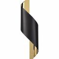 Kiara Wall Lamp Large, 1 x 8W LED, 3000K, 640lm, Sand Black/Gold, additional 4