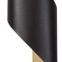 Kiara Wall Lamp Large, 1 x 8W LED, 3000K, 640lm, Sand Black/Gold, additional 6