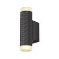 Sienna 2 Light Wall Lamp GU10, Sand Black/Acrylic Rings additional 3