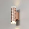 Sienna 2 Light Wall Lamp GU10, Rose Gold/Acrylic Rings additional 1