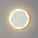 Melody Magnetic Base Wall Lamp, 12W LED 3000K 498lm, 15/19cm Horizontal Hexagonal Centre, Sand White/Round Acrylic Frosted Diffuser additional 1