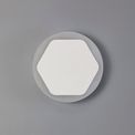 Melody Magnetic Base Wall Lamp, 12W LED 3000K 498lm, 15/19cm Horizontal Hexagonal Centre, Sand White/Round Acrylic Frosted Diffuser additional 2