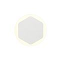 Melody Magnetic Base Wall Lamp, 12W LED 3000K 498lm, 15/19cm Vertical Hexagonal Centre, Sand White/Round Acrylic Frosted Diffuser additional 3