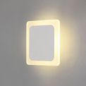 Melody Magnetic Base Wall Lamp, 12W LED 3000K 498lm, 15/19cm Square Centre, Sand White/Acrylic Frosted Diffuser additional 1