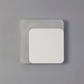 Melody Magnetic Base Wall Lamp, 12W LED 3000K 498lm, 15/19cm Square Right Offset, Sand White/Acrylic Frosted Diffuser additional 2