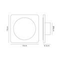 Melody Magnetic Base Wall Lamp, 12W LED 3000K 498lm, 15cm Round 19cm Square Centre, Sand White/Acrylic Frosted Diffuser additional 5