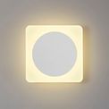 Melody Magnetic Base Wall Lamp, 12W LED 3000K 498lm, 15cm Round 19cm Square Centre, Sand White/Acrylic Frosted Diffuser additional 1