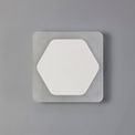 Melody Magnetic Base Wall Lamp, 12W LED 3000K 498lm, 15cm Horizontal Hexagonal 19cm Square Centre, Sand White/Acrylic Frosted Diffuser additional 2