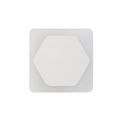 Melody Magnetic Base Wall Lamp, 12W LED 3000K 498lm, 15cm Horizontal Hexagonal 19cm Square Centre, Sand White/Acrylic Frosted Diffuser additional 4
