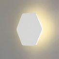 Melody Magnetic Base Wall Lamp, 12W LED 3000K 498lm, 20/19cm Horizontal Hexagonal Centre, Sand White/Acrylic Frosted Diffuser additional 1