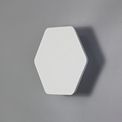 Melody Magnetic Base Wall Lamp, 12W LED 3000K 498lm, 20/19cm Horizontal Hexagonal Centre, Sand White/Acrylic Frosted Diffuser additional 2
