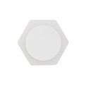 Melody Magnetic Base Wall Lamp, 12W LED 3000K 498lm, 15cm Round 19cm Horizontal Hexagonal Centre, Sand White/Acrylic Frosted Diffuser additional 4