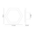 Melody Magnetic Base Wall Lamp, 12W LED 3000K 498lm, 15/19cm Horizontal Hexagonal Centre, Sand White/Acrylic Frosted Diffuser additional 9