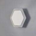 Melody Magnetic Base Wall Lamp, 12W LED 3000K 498lm, 15/19cm Horizontal Hexagonal Centre, Sand White/Acrylic Frosted Diffuser additional 2