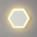 Melody Magnetic Base Wall Lamp, 12W LED 3000K 498lm, 15/19cm Horizontal Hexagonal Centre, Sand White/Acrylic Frosted Diffuser additional 5