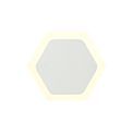 Melody Magnetic Base Wall Lamp, 12W LED 3000K 498lm, 15/19cm Horizontal Hexagonal Centre, Sand White/Acrylic Frosted Diffuser additional 7