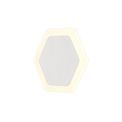 Melody Magnetic Base Wall Lamp, 12W LED 3000K 498lm, 15/19cm Horizontal Hexagonal Centre, Sand White/Acrylic Frosted Diffuser additional 3
