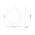Melody Magnetic Base Wall Lamp, 12W LED 3000K 498lm, 15/19cm Vertical Hexagonal Centre, Sand White/Acrylic Frosted Diffuser additional 5