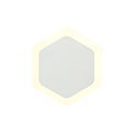 Melody Magnetic Base Wall Lamp, 12W LED 3000K 498lm, 15/19cm Vertical Hexagonal Centre, Sand White/Acrylic Frosted Diffuser additional 3
