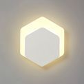 Melody Magnetic Base Wall Lamp, 12W LED 3000K 498lm, 15/19cm Vertical Hexagonal Bottom Offset, Sand White/Acrylic Frosted Diffuser additional 1