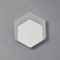 Melody Magnetic Base Wall Lamp, 12W LED 3000K 498lm, 15/19cm Vertical Hexagonal Bottom Offset, Sand White/Acrylic Frosted Diffuser additional 2