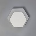 Melody Magnetic Base Wall Lamp, 12W LED 3000K 498lm, 15/19cm Horizontal Hexagonal Bottom Offset, Sand White/Acrylic Frosted Diffuser additional 2