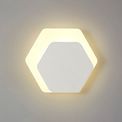 Melody Magnetic Base Wall Lamp, 12W LED 3000K 498lm, 15/19cm Horizontal Hexagonal Right Offset, Sand White/Acrylic Frosted Diffuser additional 1