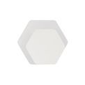 Melody Magnetic Base Wall Lamp, 12W LED 3000K 498lm, 15/19cm Horizontal Hexagonal Right Offset, Sand White/Acrylic Frosted Diffuser additional 4