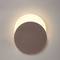 Melody Magnetic Base Round Bottom Offset, Coffee/Acrylic Frosted Diffuser Wall Lamp (12W LED) additional 1
