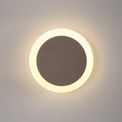 Melody Magnetic Base Wall Lamp, 12W LED 3000K 498lm, 15/19cm Round Centre, Coffee/Acrylic Frosted Diffuser additional 3