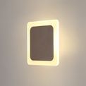 Melody Magnetic Base Wall Lamp, 12W LED 3000K 498lm, 15/19cm Square Centre, Coffee/Acrylic Frosted Diffuser additional 1