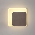 Melody Magnetic Base Wall Lamp, 12W LED 3000K 498lm, 15/19cm Square Right Offset, Coffee/Acrylic Frosted Diffuser additional 1