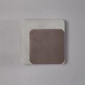 Melody Magnetic Base Wall Lamp, 12W LED 3000K 498lm, 15/19cm Square Right Offset, Coffee/Acrylic Frosted Diffuser additional 2