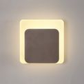 Melody Magnetic Base Wall Lamp, 12W LED 3000K 498lm, 15/19cm Square Bottom Offset, Coffee/Acrylic Frosted Diffuser additional 1