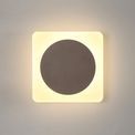 Melody Magnetic Base Wall Lamp, 12W LED 3000K 498lm, 15cm Round 19cm Square Centre, Coffee/Acrylic Frosted Diffuser additional 1