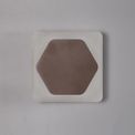 Melody Magnetic Base Wall Lamp, 12W LED 3000K 498lm, 15cm Horizontal Hexagonal 19cm Square Centre, Coffee/Acrylic Frosted Diffuser additional 2