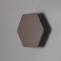Melody Magnetic Base Wall Lamp, 12W LED 3000K 498lm, 20/19cm Horizontal Hexagonal Centre, Coffee/Acrylic Frosted Diffuser additional 2